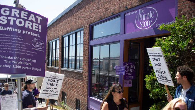 Picket At The Purple Store The Watchdog